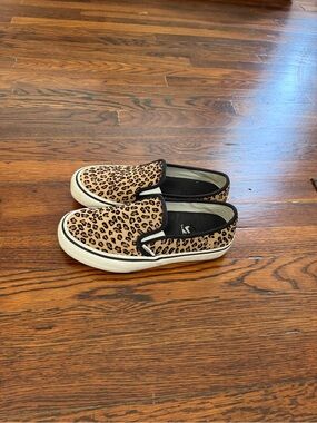 Leopard Print Slip-On Sneakers - Brown